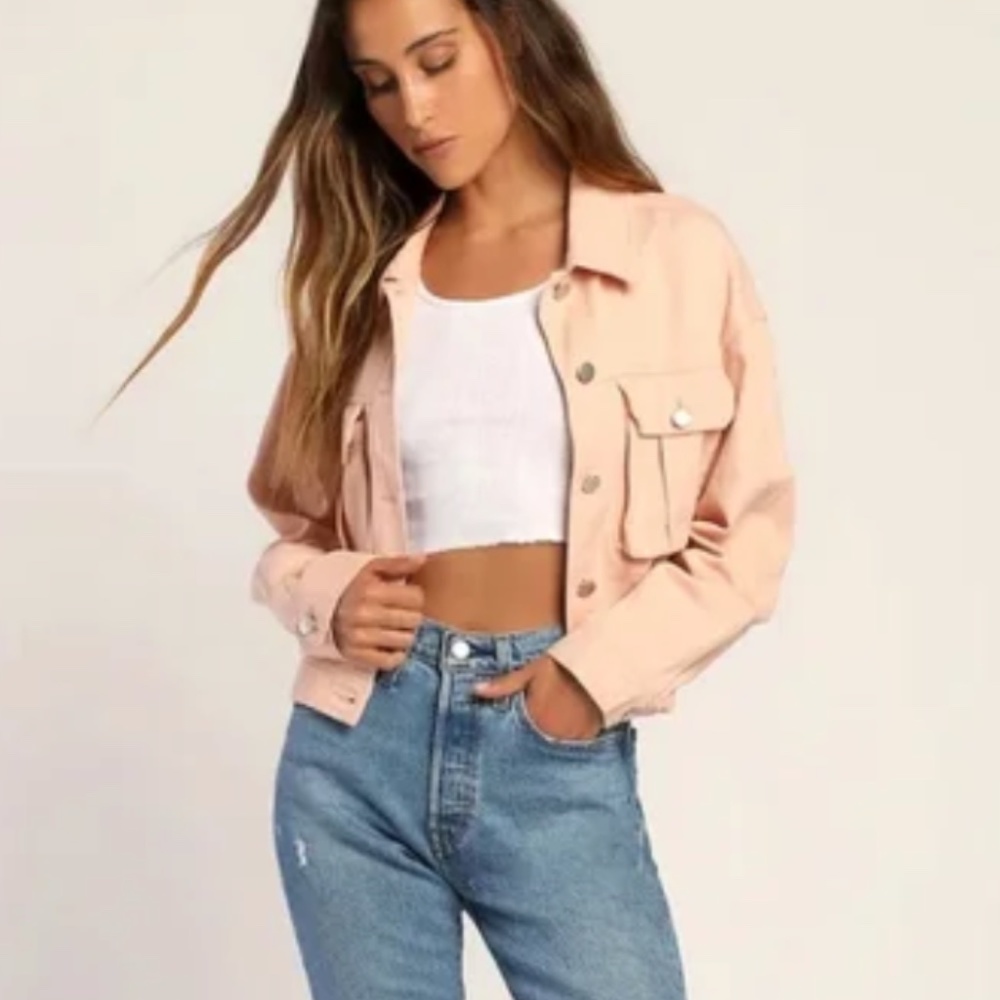 LULU'S Pink denim Jacket